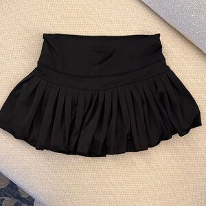 Goldhinge Black Pleated Tennis skirt